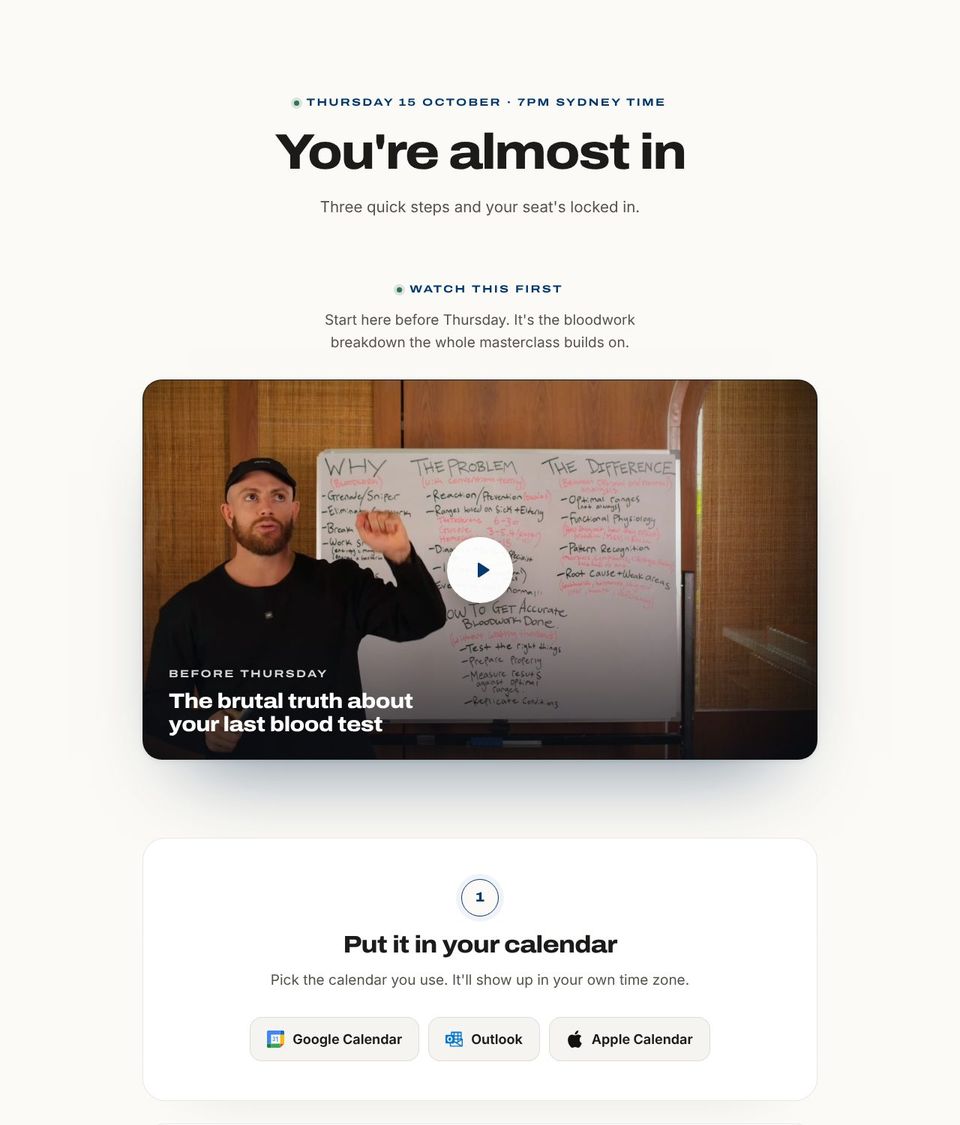 Thank-you page preview